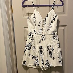 Floral Spaghetti Strap Romper